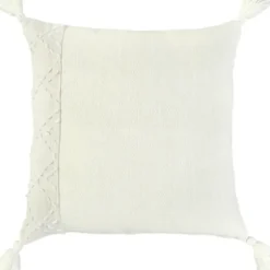 Pillows-Kirkland's Home Kantha Stitch Recycled Throw Pillow Ivory