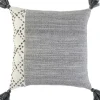 Pillows-Kirkland's Home Kantha Stitch Recycled Throw Pillow Gray