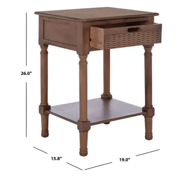 Accent & End Tables-Kirkland's Home Karson Carved Turned Legs Accent Table Brown