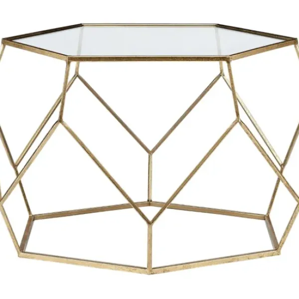 Coffee Tables-Kirkland's Home Kate Round Metal Coffee Table Gold