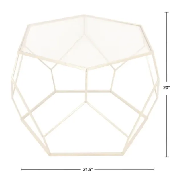 Coffee Tables-Kirkland's Home Kate Round Metal Coffee Table Gold