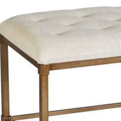 Benches & Ottomans-Kirkland's Home Katherine Backless Vanity Stool Tan