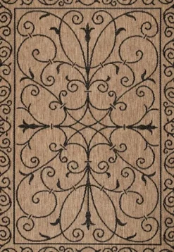 Outdoor Rugs-Kirkland's Home Kaya Rust Gradient Indoor/Outdoor Area Rug, 6X9 Orange