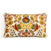 Pillows-Kirkland's Home Kaysari Floral Lumbar Pillow White/Orange