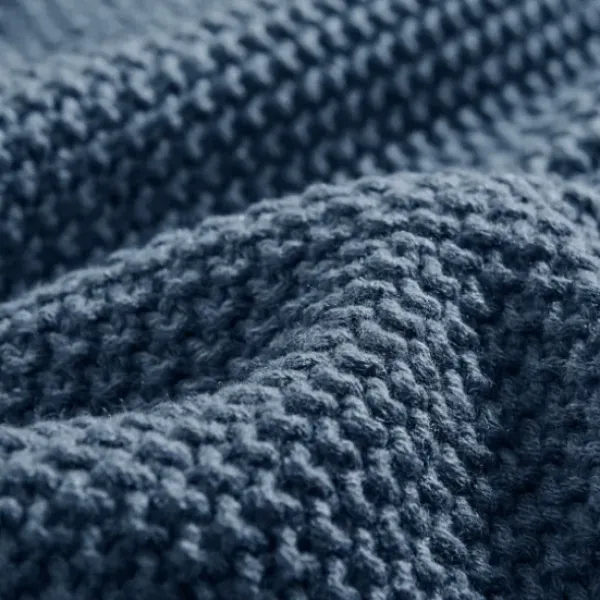 Blankets & Throws-Kirkland's Home King Rylan Knit Blanket Blue