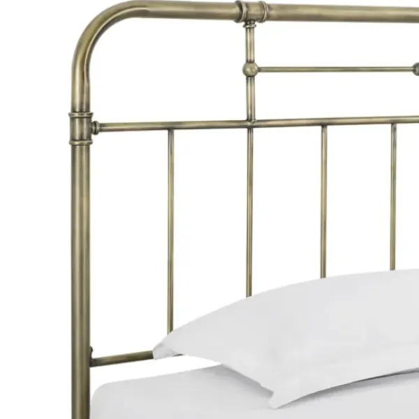 Beds & Headboards-Kirkland's Home King Size Bronze Pipe Bed Frame Brown