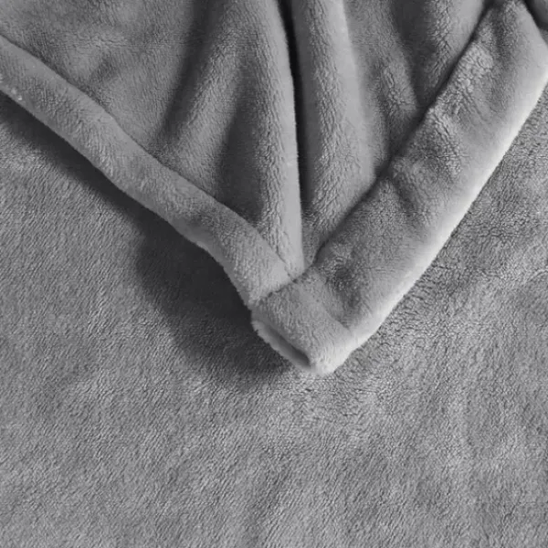 Blankets & Throws-Kirkland's Home King Ultra Soft Plush Heated Blanket Gray