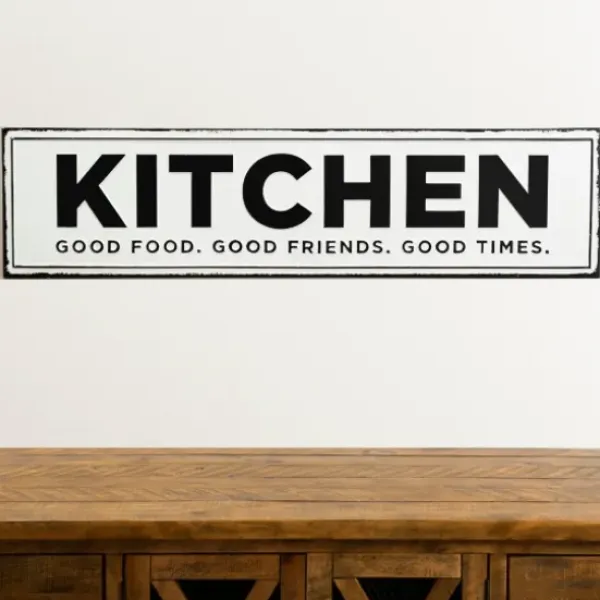 Wall Quotes & Signs-Kirkland's Home Kitchen Good Food Good Friends Good Times Plaque White