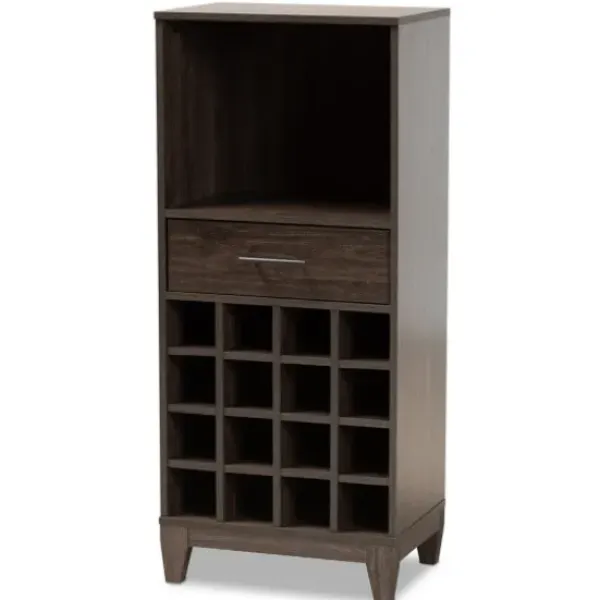 Cabinets & Sideboards-Kirkland's Home Kitredge Dark Wine Cabinet Brown
