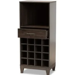 Cabinets & Sideboards-Kirkland's Home Kitredge Dark Wine Cabinet Brown