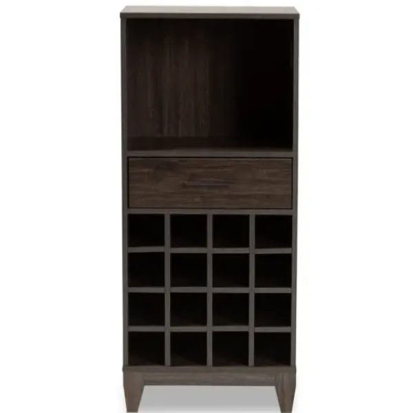 Cabinets & Sideboards-Kirkland's Home Kitredge Dark Wine Cabinet Brown