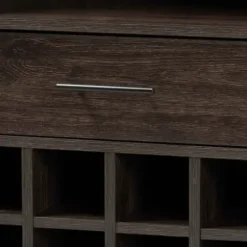 Cabinets & Sideboards-Kirkland's Home Kitredge Dark Wine Cabinet Brown