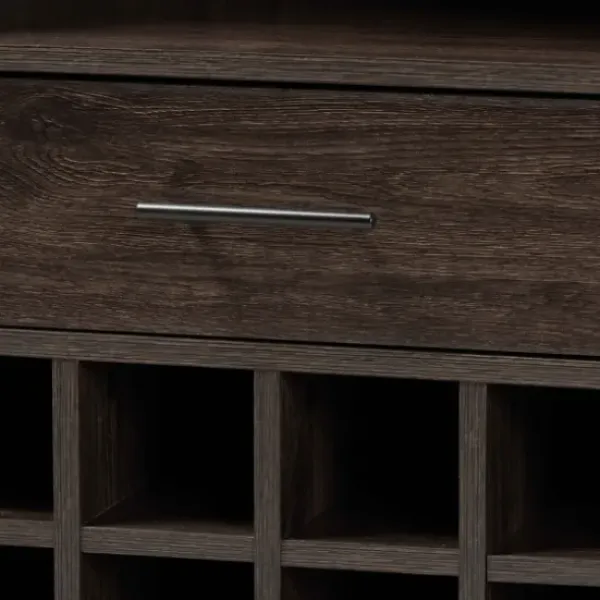Cabinets & Sideboards-Kirkland's Home Kitredge Dark Wine Cabinet Brown