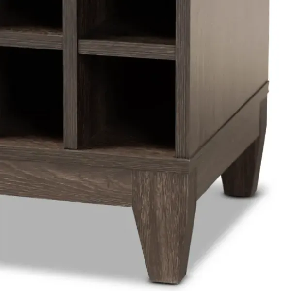 Cabinets & Sideboards-Kirkland's Home Kitredge Dark Wine Cabinet Brown