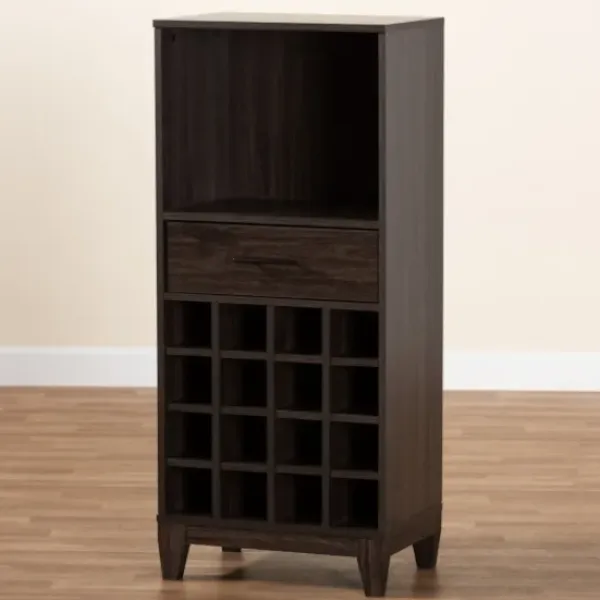 Cabinets & Sideboards-Kirkland's Home Kitredge Dark Wine Cabinet Brown