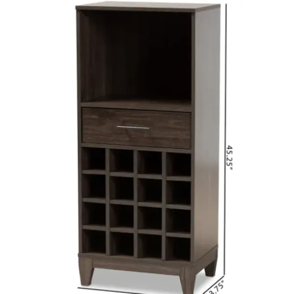 Cabinets & Sideboards-Kirkland's Home Kitredge Dark Wine Cabinet Brown