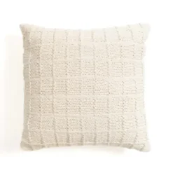 Pillows-Kirkland's Home Knit Cotton Pillow Ivory