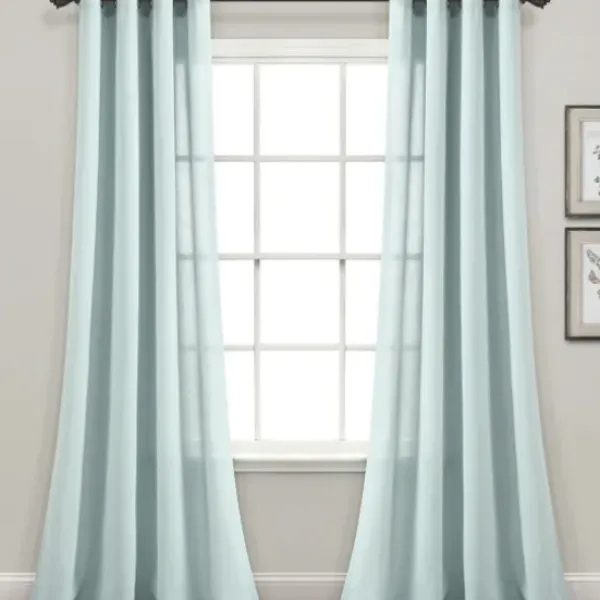 Curtains & Drapes-Kirkland's Home Knotted Curtain Panel Set, 84 In. Blue