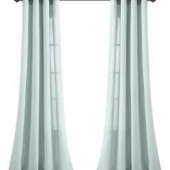 Curtains & Drapes-Kirkland's Home Knotted Curtain Panel Set, 84 In. Blue