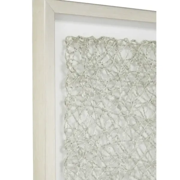 Framed Art-Kirkland's Home Knotted String 2-Pc. Shadow Box Set Green/Blue/White