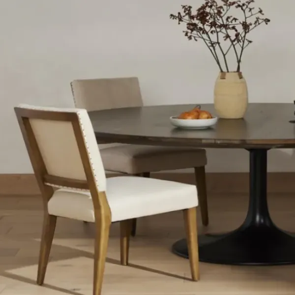Dining Chairs-Kirkland's Home Kurt Natural Linen Dining Chair Ivory