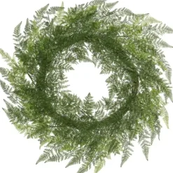 Wreaths-Kirkland's Home Lace Fern Wreath, 30 In. Green