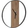 Clocks-Kirkland's Home Ladd Natural Wood Wall Clock Black