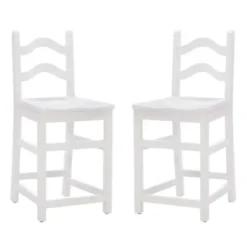 Bar Stools & Counter Height Stools-Kirkland's Home Ladder Back Counter Stools, Set Of 2 White