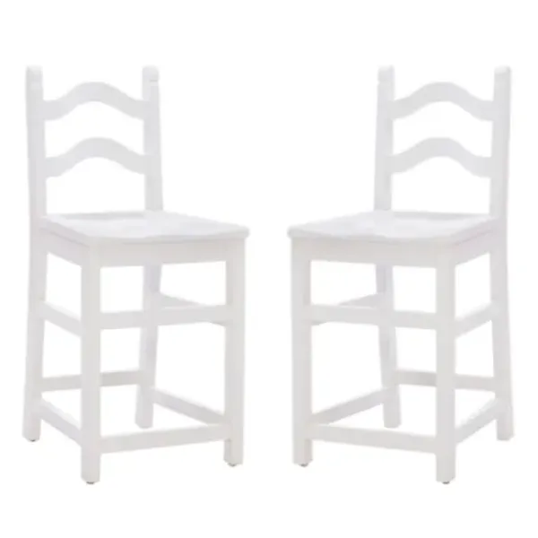 Bar Stools & Counter Height Stools-Kirkland's Home Ladder Back Counter Stools, Set Of 2 White