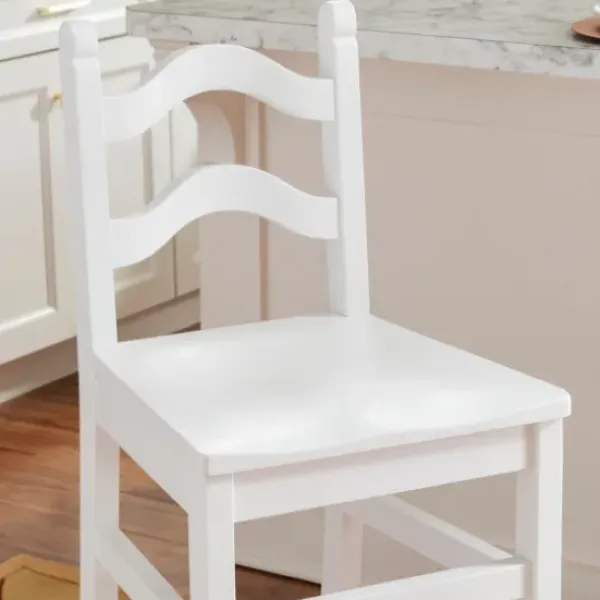 Bar Stools & Counter Height Stools-Kirkland's Home Ladder Back Counter Stools, Set Of 2 White