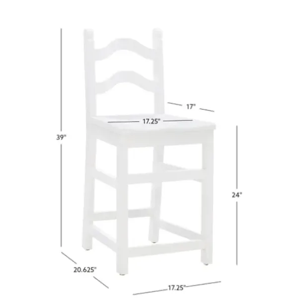 Bar Stools & Counter Height Stools-Kirkland's Home Ladder Back Counter Stools, Set Of 2 White
