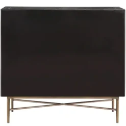 Cabinets & Sideboards-Kirkland's Home Laini Distressed Modern Carved Cabinet Black