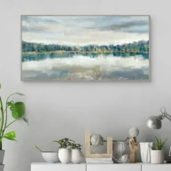Canvas Art-Kirkland's Home Lakeside Luxe Framed Canvas Art Print Green/Blue