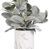 Arrangements & Greenery-Kirkland's Home Lamb'S Ear Arrangement In Marbled Planter Green/White