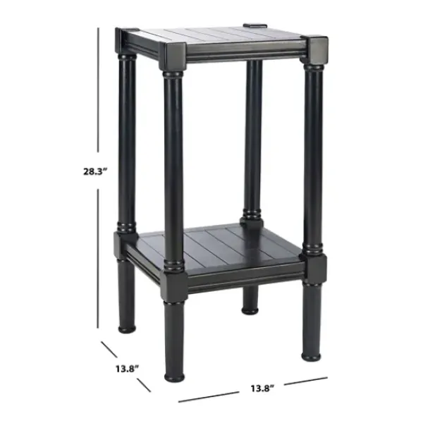 Accent & End Tables-Kirkland's Home Landry Carved Legs Accent Table Black