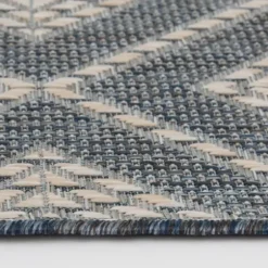 Outdoor Rugs-Kirkland's Home Landy Blue Aztec Outdoor Rug, 8X10 Blue/Gray