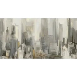 Canvas Art-Kirkland's Home Large City Lights Canvas Art Print Gray/White/Black
