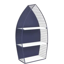 Shelves-Kirkland's Home Large Navy And White Rowboat Bookshelf, 30 In.