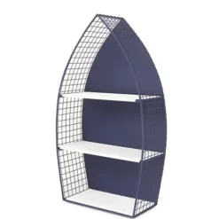 Shelves-Kirkland's Home Large Navy And White Rowboat Bookshelf, 30 In.