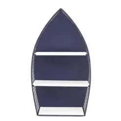 Shelves-Kirkland's Home Large Navy And White Rowboat Bookshelf, 30 In.