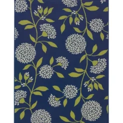 Outdoor Rugs-Kirkland's Home Large Print Tropical Leaf Outdoor Area Rug, 5X7 Tan/Green