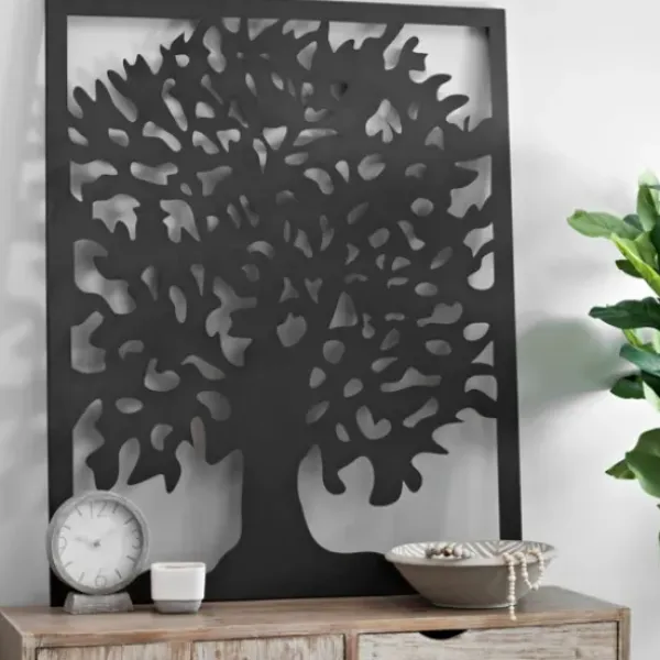 Wall Plaques-Kirkland's Home Laser Cut Tree Metal Wall Plaque Brown
