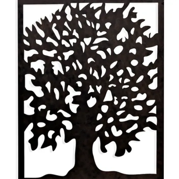 Wall Plaques-Kirkland's Home Laser Cut Tree Metal Wall Plaque Brown