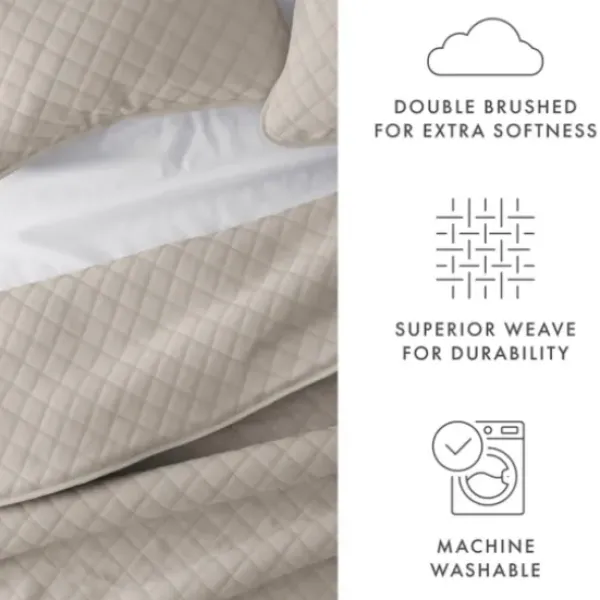Quilts-Kirkland's Home Latte Stitched Diamond 2-Pc. Twin Quilt Set Tan