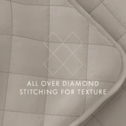Quilts-Kirkland's Home Latte Stitched Diamond 2-Pc. Twin Quilt Set Tan