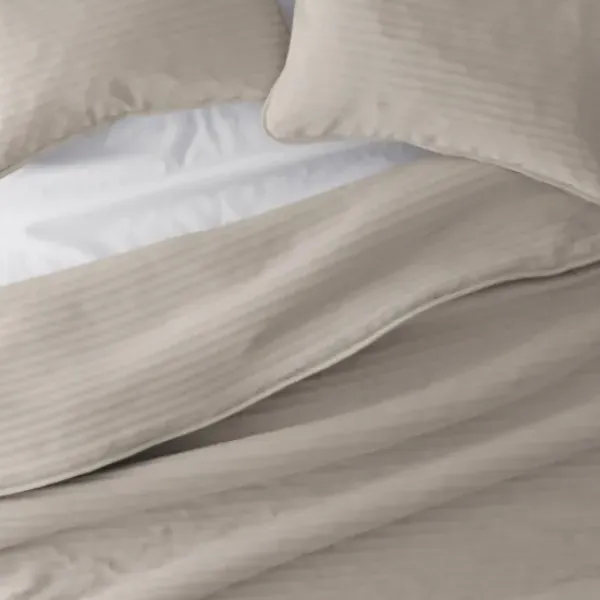 Quilts-Kirkland's Home Latte Stitched Stripes 2-Pc. Twin Quilt Set Gray