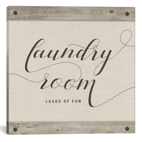 Wall Quotes & Signs-Kirkland's Home Laundry Room Loads Of Fun Canvas Art Print Tan