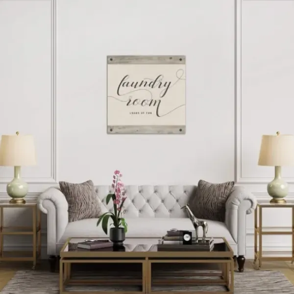 Wall Quotes & Signs-Kirkland's Home Laundry Room Loads Of Fun Canvas Art Print Tan