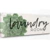 Wall Quotes & Signs-Kirkland's Home Laundry Room Succulent Canvas Art Print Green/White