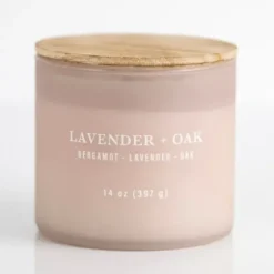 Candles-Kirkland's Home Lavender & Oak Triple Wick Jar Candle Pink